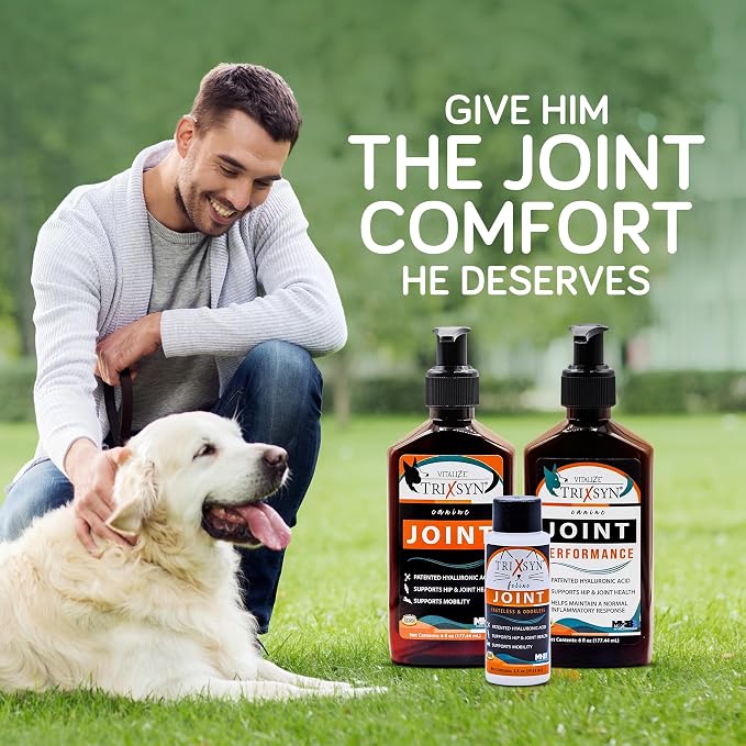 Trixsyn - Canine Hip and Joint Supplement for Dogs, 6 fl oz - Hyaluronic Acid Liquid HA for Senior Dogs to Support Mobility, Healthy Cartilage & Joint Function - Patented MHB3 Formula