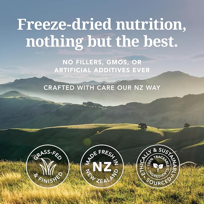 K9 Natural Freeze Dried Dog Food Topper with Verified Ingredients, Organ Meat Blend for Digestive Support, Human-Grade Freeze Dried Puppy Food & Dog Topping, Beef Green Tripe, 2.6oz