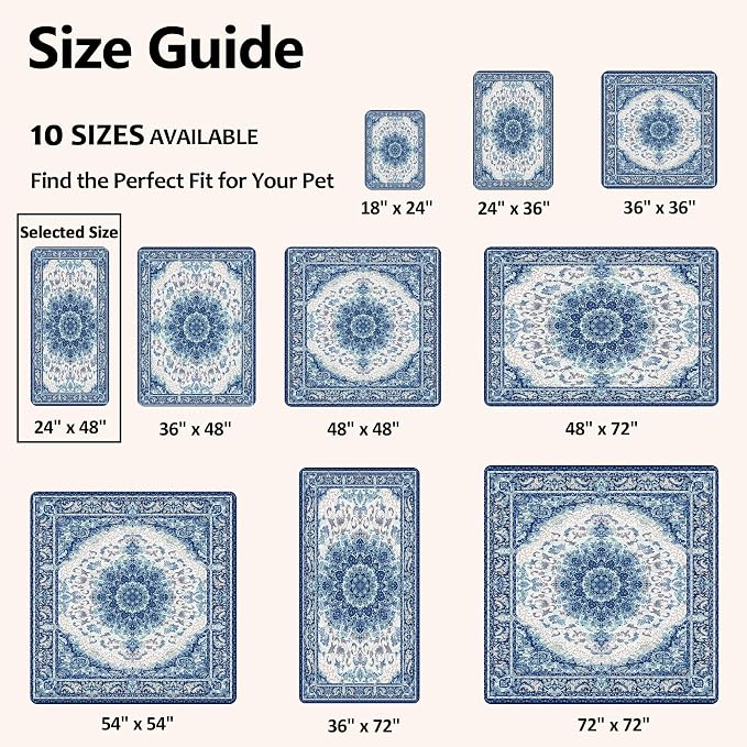 Washable Pee Pads for Dogs, Reusable Puppy Potty Training Pads, Ultra-Absorbent Thick Waterproof Leak-Proof Non-Slip Pads & Mat for Crate, Playpen, Floor, Whelping & Housebreaking , 2 Pack 24"x48"