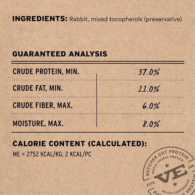 Vital Essentials Freeze Dried Dog Treats | Rabbit Bites, Single Protein | Premium Quality | Grain Free Training Treats for Dogs, 5 oz Bag