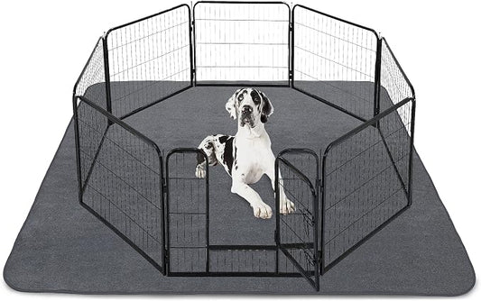 Washable Pee Pads for Dogs,Dog Pee Pads for Puppy Playpen,Puppy Kennel,Dog Crate-Quick Heavy Absorbency,Waterproof,Nonslip,Ideas for Pet Supplies,Gray,54"x54"