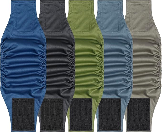 5 Pack Dog Diapers Male Reusable, Premium Belly Bands for Male Dogs, High Absorbing Male Dog Pee Wraps for Doggie in Incontinence or Excitable Urination and Training,Blue,XL