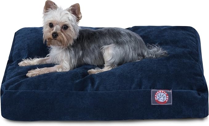 Navy Villa Collection Medium Rectangle Pet Dog Bed