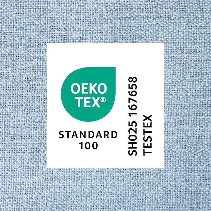 Town & Country Everyday CuddleTown Faux Linen Comfy Cozy Cuddler Pet Bed, Supportive & Calming Egg Crate Foam, Non-Slip Bottom, Machine Washable Cover, Blue, Medium 28"x26"x8"
