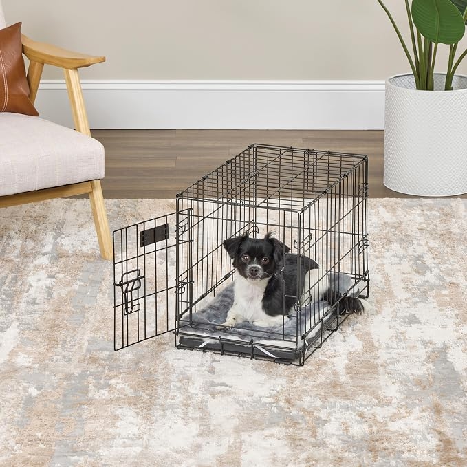 MidWest Homes for Pets Reversible Pet Bed; Machine Washable; Great for Small Dog Breeds; Spotted Gray; 22"; 40222-FVGYS