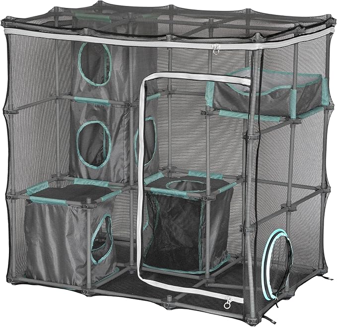 Kitty City Outdoor Catio Furniture and Play Kits for Cats, Outdoor Mega Kit