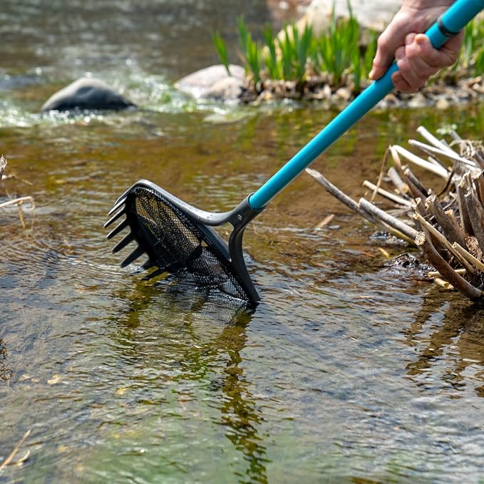 Aquascape Pond Shark Net, Skimming, Maintenance and Water Garden Tool, Extends 96-inch | 74005