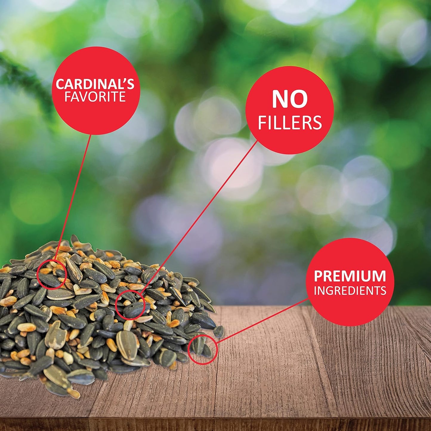 Lyric Cardinal Wild Bird Seed - Sunflower & Safflower Premium Bird Food Mix for Cardinals, Grosbeaks & Blue Jays - 3.75 lb bag