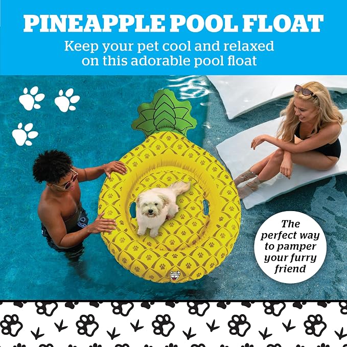 BigMouth Inc. Pool Float for Dogs, Durable Inflatable Vinyl Raft for Small to Medium Sized Dogs