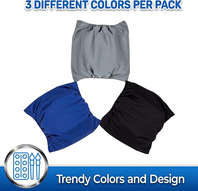 PET MAGASIN Male Dog Belly Bands Washable - Reusable Dog Diapers Male for Small Medium Large Dogs - Adjustable Wraps for Incontinence & Training - Pack of 3 (Original, Small (13"-15" Waist))