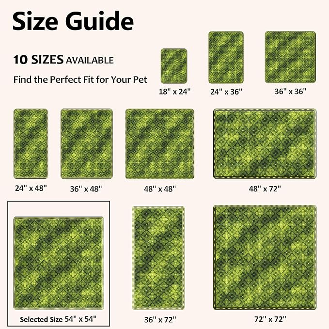 Washable Pee Pads for Dogs, Reusable Puppy Potty Training Pads, Ultra-Absorbent Thick Waterproof Leak-Proof Non-Slip Pads & Mat for Crate, Playpen, Floor, Whelping & Housebreaking , 2 Pack 54"x54"