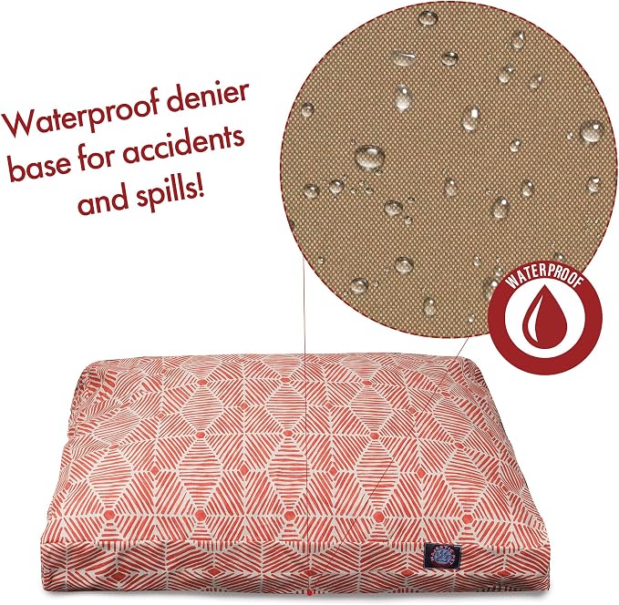 Majestic Pet Charlie Salmon Medium Rectangle Pet Bed