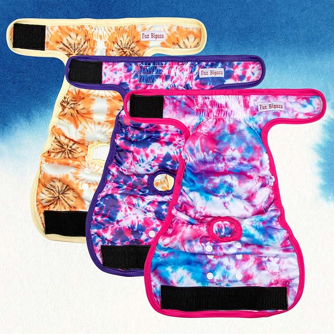 Female Dogs Diapers Belly Bands, Washable Reusable Female Doggy Wraps Panties for Doggie Puppy Pooping Potty Training Heat Incontinence Marking Pañal para Perro Medium
