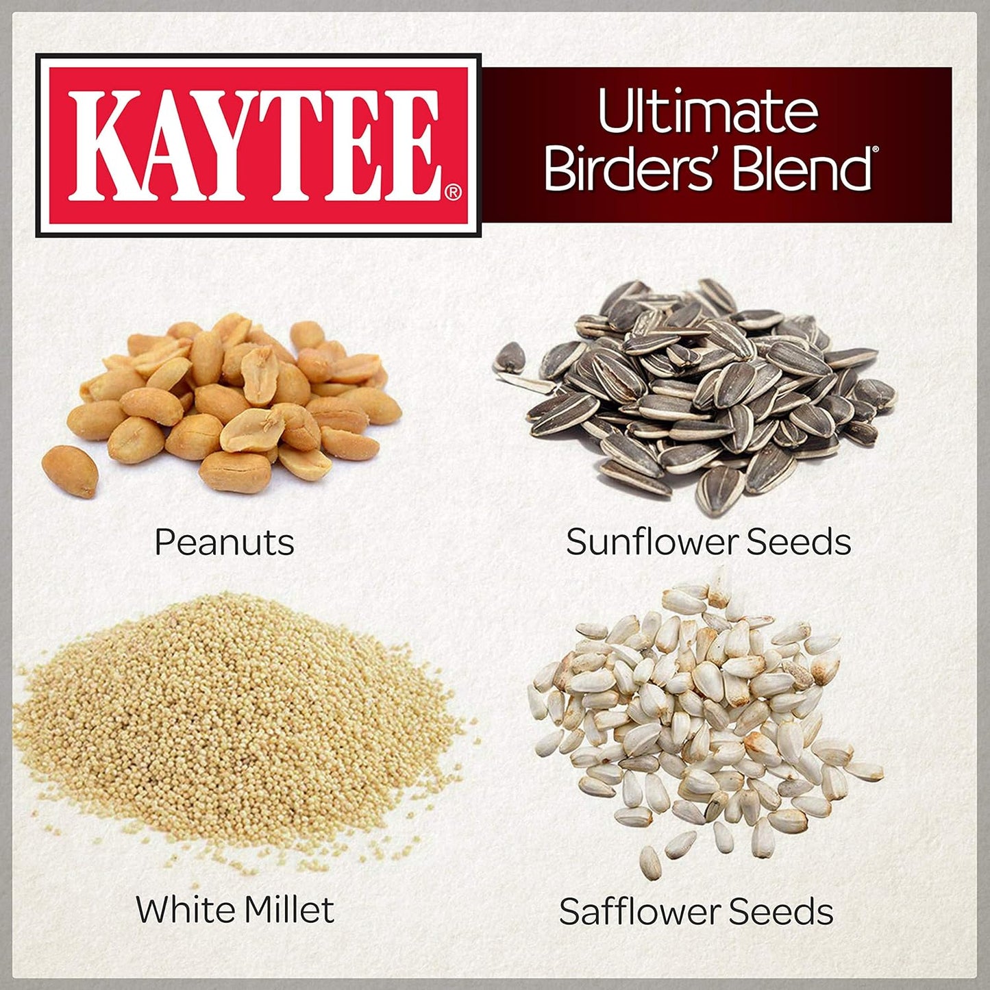 Kaytee Wild Bird Ultimate Birder's Blend Food Seed For Grosbeaks, Cardinals, Nuthatches, Woodpeckers & Other Wild Birds, 10 Pound
