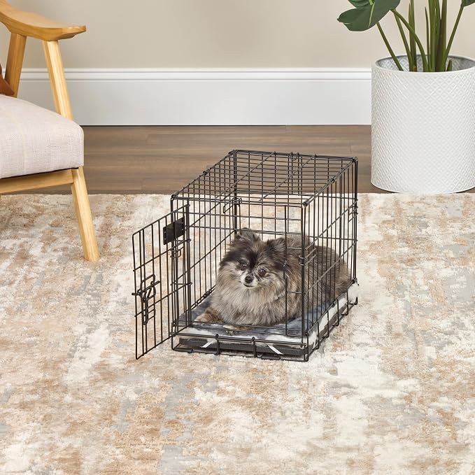 MidWest Homes for Pets Reversible Pet Bed; Machine Washable; Great for Toy Dog Breeds; Spotted Gray; 18"; 40218-FVGYS