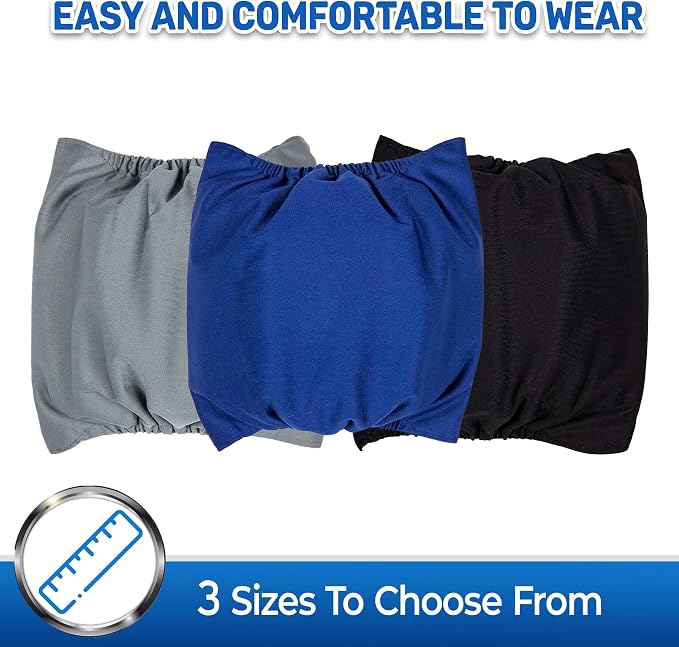 PET MAGASIN Male Dog Belly Bands Washable - Reusable Dog Diapers Male for Small Medium Large Dogs - Adjustable Wraps for Incontinence & Training - Pack of 3 (Original, Small (13"-15" Waist))