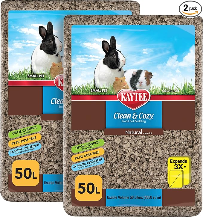 Kaytee Clean & Cozy Natural Paper Bedding, Made for Small Animals, 100 Liters
