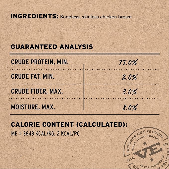 Vital Essentials Freeze Dried Dog Treats | Chicken Breast, Single Ingredient | Premium Quality | Grain Free Training Treats for Dogs, 3.75 oz Bag