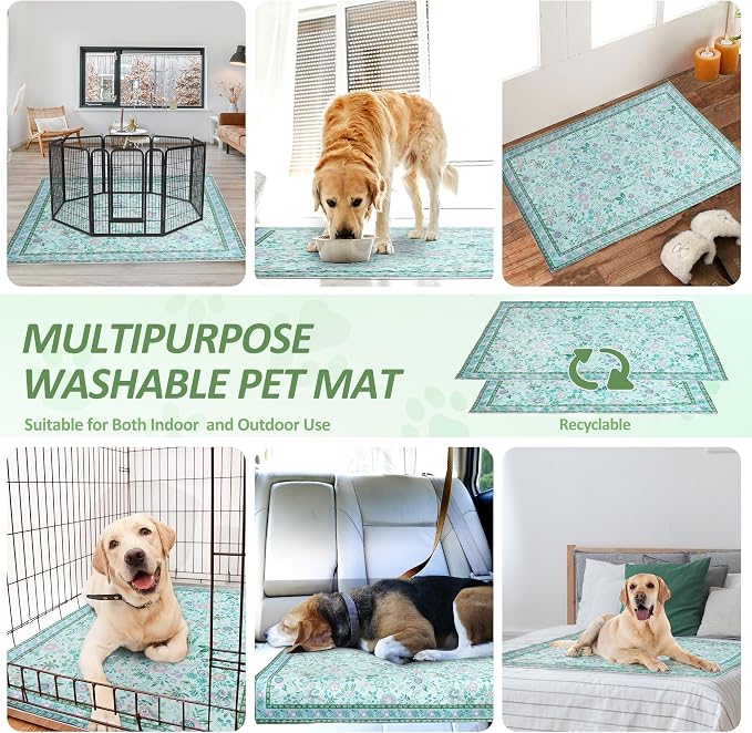 Washable Pee Pads for Dogs, 2Pack Reusable Puppy Pads Dog Potty Training Pads, Waterproof Dog Pee Pads Mat , Whelping Pad, Non-Slip Protects Against Urine Leakage,31"x 36"