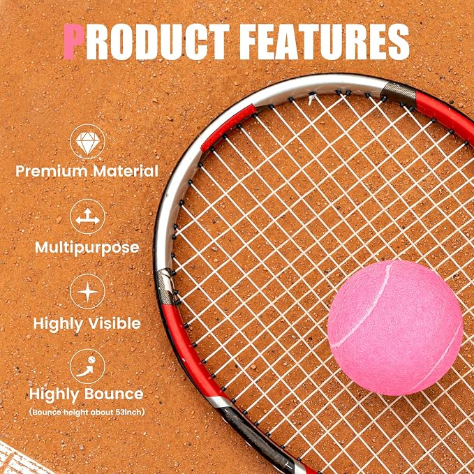 30/40 Pack Training Tennis Balls, Pet Dog Playing Balls, Practice Tennis Balls with Mesh Bag for Transport and Beginner Training