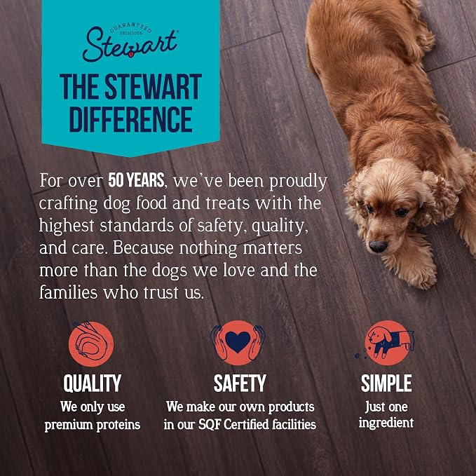 Stewart 100% Chicken Breast Dog Treats, 14.8 oz Tub, ~280 Pieces, Freeze Dried Raw, Ingredient, 74% Protein Training Treats or Meal Topper, Grain Free, Gluten Free, (Pack of 2)