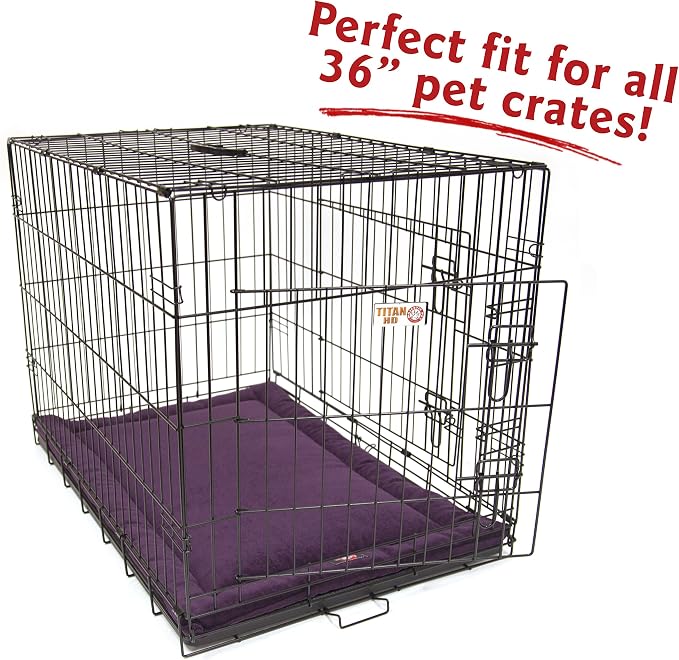 Majestic Pet 720570929876 Villa Crate Dog Bed Mat, Aubergine Purple, 36"
