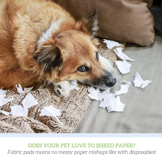 GREEN LIFESTYLE Washable Pee Pads for Dogs - Thick Heavy Absorbent Waterproof Pet Training Pads - Puppy Pads - for Puppy Playpen, Crate, Whelping Box, Potty Training (Pack of 2-18x24)