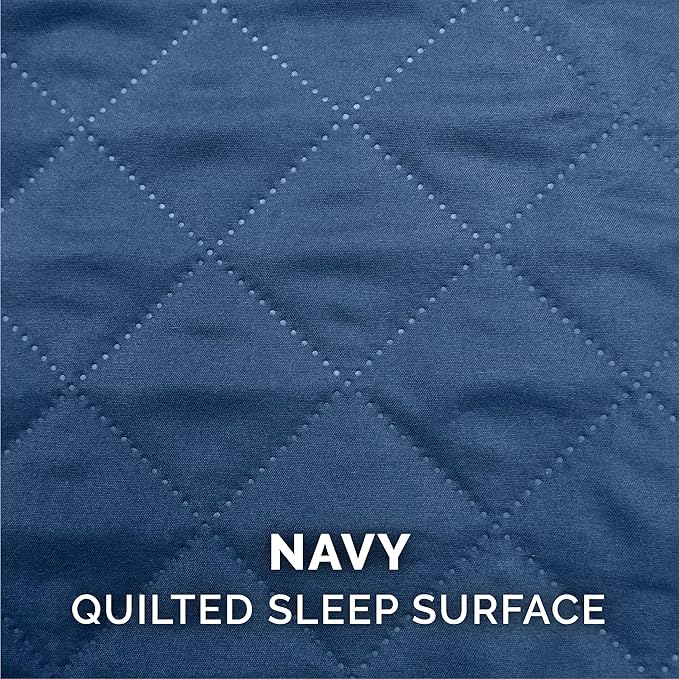 Furhaven Memory Foam Dog Bed for Large Dogs w/ Removable Bolsters & Washable Cover, For Dogs Up to 125 lbs - Quilted Sofa - Navy (Blue), Jumbo Plus/XXL