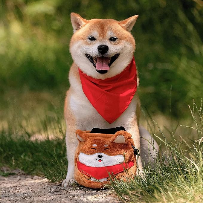 Wildy Dog Treat Pouch, Dog Treat Bag, Easily Carries Pet Toys Kibble Treats, Poop Bag Dispenser, Ideal for Puppy Training, Suitable for Adults and Kids