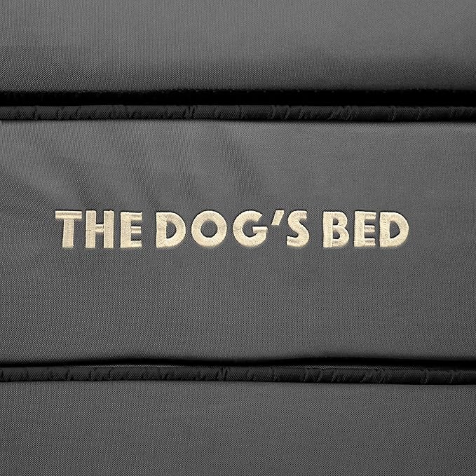 The Dog’s Bed Replacement Outer Cover, Oxford Fabric, Grey with Black Trim, Large, 6-Inch
