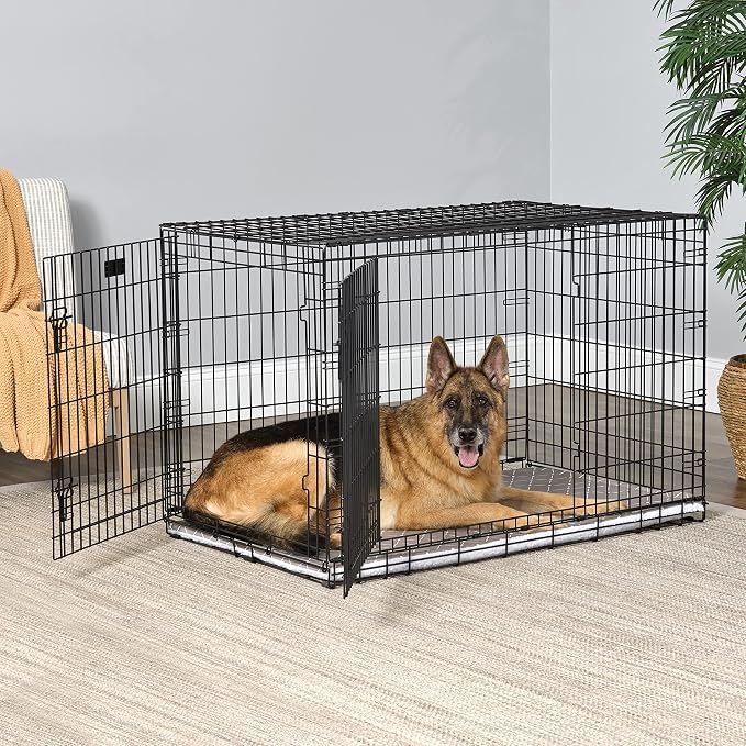 MidWest Homes for Pets Quiet Time Reversible Crate Pan Cover 48' Mushroom Diamond/Fleece